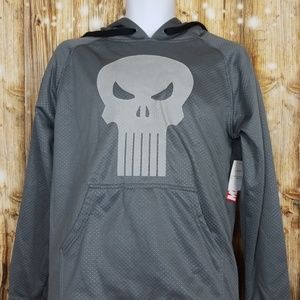 Marvel Punisher mens small charcoal hoodie